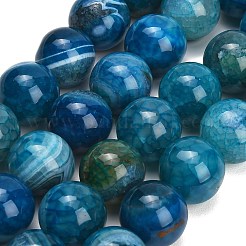 天然石ドラゴンアゲート瑪瑙ビーズ連売り  染め＆加熱  スムーズなラウンド  アクアマリン  19~21mm  穴：1.4~1.6mm  約20個/連  15.43''（39.2センチメートル）&nbsp;GG-L001-L01-02D
