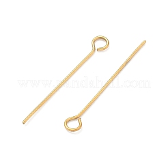 304ステンレススチールアイピン  イオンプレーティング（ip）  18KGP本金メッキ  26x0.8mm&nbsp;STAS-Z178-18G