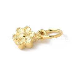 S925 スターリングシルバーペンダント  花  ゴールドカラー  8.5x5.5x3mm&nbsp;STER-H115-08E-G