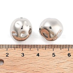 CCBプラスチックビーズ  ナゲット  プラチナ  14.5x15x15mm  穴：1.4mm  約275個/500g&nbsp;CCB-S164-33P