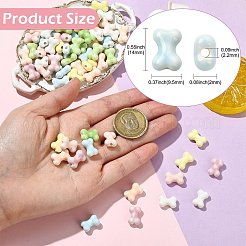 手作りの陶器ビーズ  光沢釉の磁器  混合色  ボディ  14x9.5x2mm  穴：2.2mm  7色  10個/カラー  70個/セット&nbsp;PORC-CJZ0001-02B