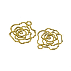 スプレーペイント430ステンレススチールチャーム  花  ゴールド  12x10.5x0.3mm  穴：1.2mm&nbsp;STAS-C153-10B