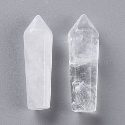 天然水晶ビーズ  水晶  癒しの石  レイキエネルギーバランシング瞑想療法杖  穴なし/ドリルなし  六角形のプリズム  35.5~36.5x11.2mm&nbsp;G-H231-29