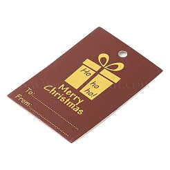 長方形の紙のギフトタグ  クリスマスのために  ファイヤーブリック  贈り物  6x4x0.02cm&nbsp;LS-CDIS-F008-01D