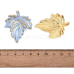 オペークアクリルパーツ  メープルリーフチャーム  ゴールドライン入り  ミックスカラー  47x37x6mm  穴：1.5mm  約215個/500g&nbsp;AC-N166-06