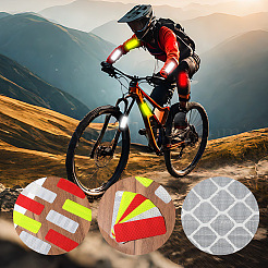 ペット用プラスチック反射ステッカー 60色 3枚  オートバイと自転車の装飾  長方形  ミックスカラー  80x30x0.3mm  20個/カラー&nbsp;DIY-SP0004-36