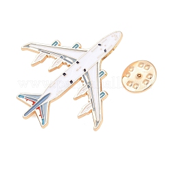 飛行機のエナメルピン  バックパックや衣類用の合金製航空ラペルピンバック  ゴールドカラー  ミックスカラー  40x31~42mm&nbsp;AL-CBAC5A3-01G