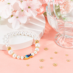 15サイズのスターリングシルバースペーサービーズ3個  花  18KGP本金メッキ  4.5~7.5x1.5mm  穴：0.8~1.6mm  5個/スタイル&nbsp;STER-BBC0001-95G