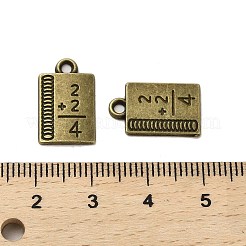 合金のチベット風チャーム  カドミウムフリー＆鉛フリー  定規  アンティークブロンズ  17x10.5x1.5mm  穴：1.8mm  約925個/1000g&nbsp;FIND-C043-012AB