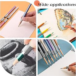 描画用鉛筆アクセサリーキット  24個の透明プラスチック鉛筆キャップと16個の調節可能な鉛筆エクステンダーホルダーを含む  ミックスカラー  ホルダー：124~130x8~12mm  キャップ：45x10mm&nbsp;DIY-FG0003-48