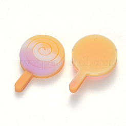 樹脂デコデンカボション  ロリポップ  模造食品  オレンジ  28.5x18.5x6mm&nbsp;CRES-R0194-06A