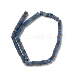 染色・加熱された天然ブルーアベンチュリンビーズ連売り  キューブ  6x6x6mm  穴：1mm  約63個/連  15.35~15.55''（39~39.5センチメートル）&nbsp;G-I327-A01