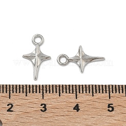 合金ペンダント  クロスチャーム  プラチナ  14.5x8.5x1.5mm  穴：1.8mm&nbsp;PALLOY-P317-11B-P