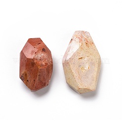 ナチュラルファイヤーオパールペンダント  多面カット  ナゲットチャーム  31.5~43x20~36x11~16mm  穴：2.5~3mm&nbsp;G-G694-N-01