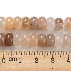 天然紫ストロベリークォーツビーズ連売り  ロンデル  8~8.5x5mm  穴：1mm  約74個/連  14.84''~15''（37.7~38.1センチメートル）&nbsp;G-M420-K02-01