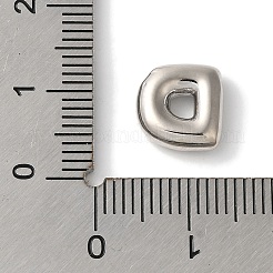 真鍮チャーム  長持ちメッキ  プラチナ  文字d  10x9.5x3.5mm  穴：1.2mm&nbsp;KK-S391-02P-D