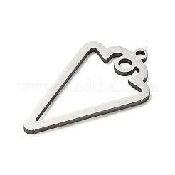 201ステンレススチールコネクタチャーム  三角リンク  ステンレス鋼色  27x16x1mm  穴：1.5~2mm&nbsp;SA-CBA0460-11P