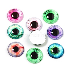 クラフトガラス人形の目  ぬいぐるみの目  半円  ミックスカラー  10mm  約20個/袋&nbsp;DOLL-PW0001-069-A01