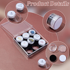 ダイヤモンド用プラスチック容器9個  ホワイト  10.4x10.4x3cm&nbsp;CON-WH0095-133B