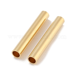 真鍮製チューブビーズ  カドミウムフリー＆ニッケルフリー＆鉛フリー  コラム  18KGP本金メッキ  20x3mm  穴：2mm&nbsp;KK-H503-03G-02