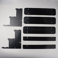 3段デスクトップアクリルジュエリーディスプレイライザースタンド  メガネ用  ジュエリー  装飾品  ブラック  22.5x40x24cm&nbsp;ODIS-WH0061-60