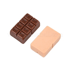 オペーク樹脂カボション  模造食品  ミックスカラー  チョコレート  13.5x8.5x4.5mm&nbsp;CRES-M037-04B