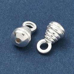 スターリングシルバーの溝付きティアドロップチャーム925個  スタンプ925個付き  銀  10x5.8mm  穴：2.5mm&nbsp;STER-A050-06S