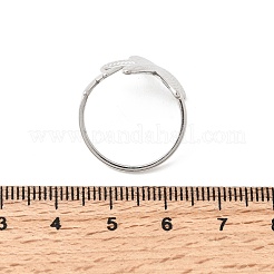 女性用304ステンレススチールオープンカフリング5個  ヒトデ  ステンレス鋼色  内径：17.6~18mm&nbsp;RJEW-K313-10P