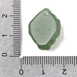 天然グリーンアベンチュリン彫刻ペンダント  九尾の狐のお守り  19~20x13.5~15x6~9.5mm  穴：1~1.2mm&nbsp;G-D105-02