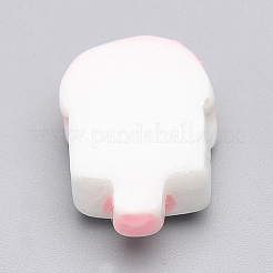 樹脂カボション  私はあなたを愛してアイスクリーム  ホワイト  19x13x6.5mm&nbsp;CRES-T005-32