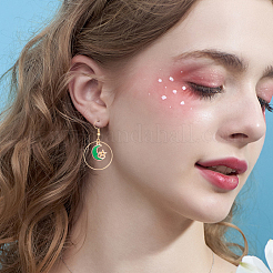 9ペア9スタイルのラインストーン太陽＆月＆星＆惑星エナメル非対称イヤリング  女性用合金ロングダングルイヤリング  ミックスカラー  28~103mm  ピン：0.5~0.7mm  1ペア/スタイル&nbsp;EJEW-AN0002-14