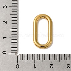 イオンプレーティング（IP）304ステンレス鋼リンクリング  オーバル  18KGP本金メッキ  22x12x2.5mm  内径：17x6mm&nbsp;STAS-Z086-04G