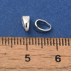 ベイルにスナップメッキ真鍮ラック  長持ちメッキ  鉛フリー＆カドミウムフリー  銀  6x2.5x4mm  穴：3x5mm&nbsp;KK-F873-34S