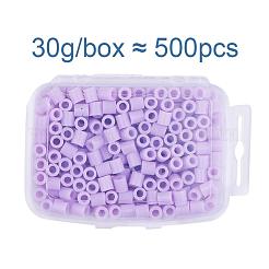 子供用1箱5mmメルティビーズpediyヒューズビーズリフィル  チューブ  ライラック  5x5mm  穴：3mm  約500個/箱&nbsp;DIY-X0047-79-B