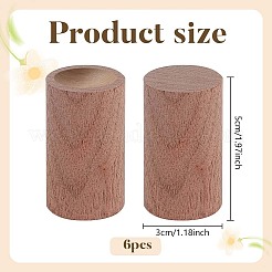円柱型木製アロマセラピーディフューザー  エッセンシャルオイルディフューザー  コーヒー  50x30mm&nbsp;AJEW-WH0077-208A