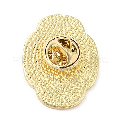クリスマステーマのエナメルピン  バックパック服用のライトゴールド合金バッジ  サンタクロース  30x23x2mm&nbsp;JEWB-G023-01D