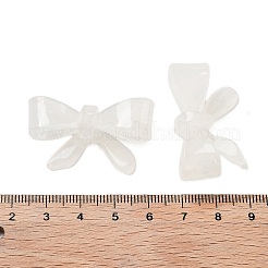 アクリルカボション  蝶結び  ホワイトスモーク  23x38.5x11mm&nbsp;OACR-M014-02A-02
