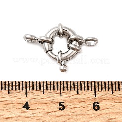 真鍮のスプリングリングの留め金  ニッケルフリー  プラチナメッキ  15x11.5x4.5mm&nbsp;KK-D407-01P-B