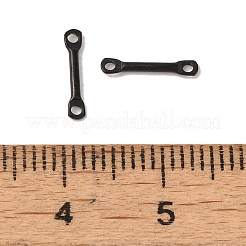 304ステンレススチールコネクタチャーム  バーリンク  電気泳動黒  10x2x1mm  穴：1mm&nbsp;STAS-Q323-04B-B