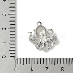 304ステンレスペンダント  タコのチャーム  変色防止  ステンレス鋼色  20.5x18.5x4mm  穴：1.4mm&nbsp;STAS-Z144-14F-P