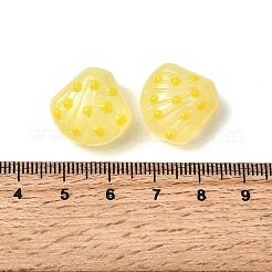手作りランプワークビーズ連売り  シェル形状  きいろ  17x18x9~10mm  穴：1.2mm  約22個/連  16.14''（41センチメートル）&nbsp;LAMP-I027-11L