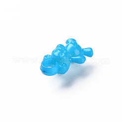 オペークアクリルパーツ  クマ  ミックスカラー  19.5x12.5x10mm  穴：3mm  約815個/500g&nbsp;MACR-N013-050