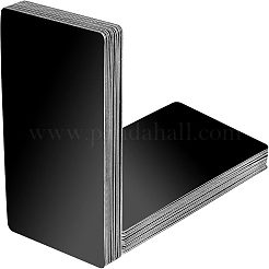 アルミブランクプレート20枚  長方形  ブラック  100x60x0.5mm&nbsp;DIY-NB0006-78