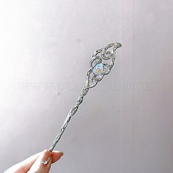 合金クラウドヘアスティック  ムーンストーンと  プラチナ  180mm&nbsp;PW-WG9E1F1-01