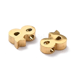 イオンプレーティング（IP）304ステンレススチールチャーム  アンパサンドをマーク＆  ゴールドカラー  10x7.5x3mm  穴：1.6mm&nbsp;STAS-F271-18G