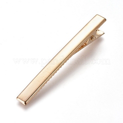 鉄ヘアアクセサリーパーツ  ワニのヘアクリップパーツ  ゴールドカラー  60x6x11mm&nbsp;X-IFIN-WH0051-77