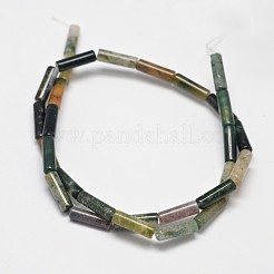 円柱天然のインディアンアゲートビーズ連売り  13~14x4mm  穴：1.2mm  約29個/連  15.3インチ&nbsp;X-G-M258-04