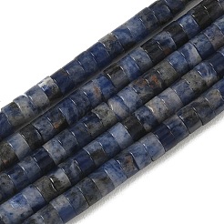 天然石ソーダライトビーズ連売り  ヒシビーズ  フラットラウンド/ディスク  4~4.5x2.5mm  穴：0.6mm  約152個/連  15.04''（38.2センチメートル）&nbsp;G-F631-A46