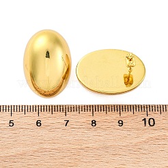 楕円形 304 ステンレススチール スタッド イヤリング  ゴールドカラー  25x18mm&nbsp;EJEW-A125-78G