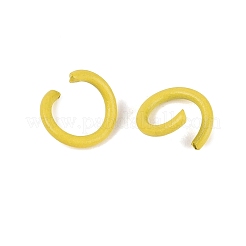 スプレー塗装された鉄のオープン丸カン  きいろ  18ゲージ  6~6.5x1mm  内径：4~4.5mm  約11111個/1000g&nbsp;IFIN-T017-04C-15